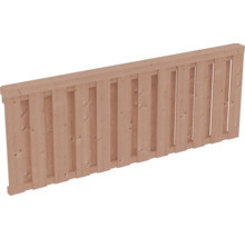 Drevený plotový prvok s vertikálnymi lamelami