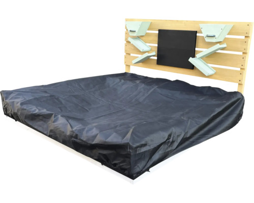 Pieskovisko s ochranným krytom, hračkami a tabuľou