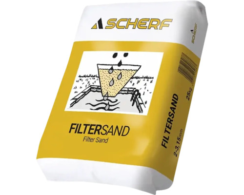 Filtračný piesok 2–3,15 mm svetlobéžový balenie 25 kg Filtračný piesok vo vreci s hmotnosťou 25 kilogramov