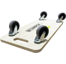 Dielenská pojazdná doska so štyrmi kolieskami a držadlom