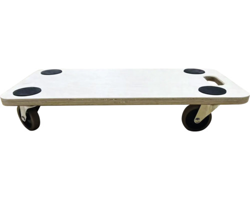 Drevená pojazdná doska s rukoväťou a kolieskami