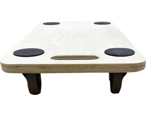 Drevené kolieska na nábytok s otvorom pre rukoväť a kolieskami