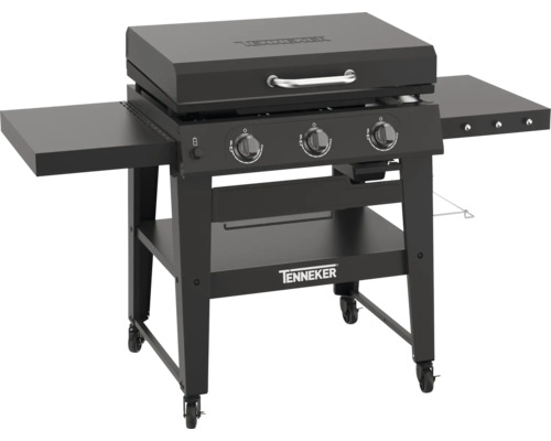 Plynový gril Tenneker s dvomi odkladacími stolíkmi a spodnou skrinkou