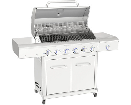 Plynový gril so šiestimi horákmi, odkladacími plochami a spodnou skrinkou