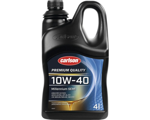 Štvorlitrový kanister polosyntetického motorového oleja 10W-40 Millennium Semi