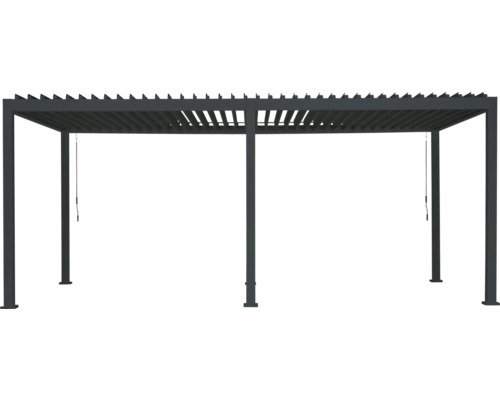 Pergola s lamelovou strechou a štyrmi stĺpikmi