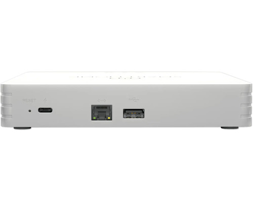 Zadný pohľad na Smart Home Gateway s ethernetovými a USB portami
