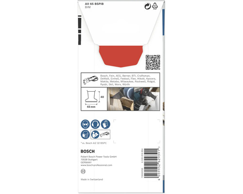 Balenie ponorného pílového listu Bosch AII 65 BSPIB BIM