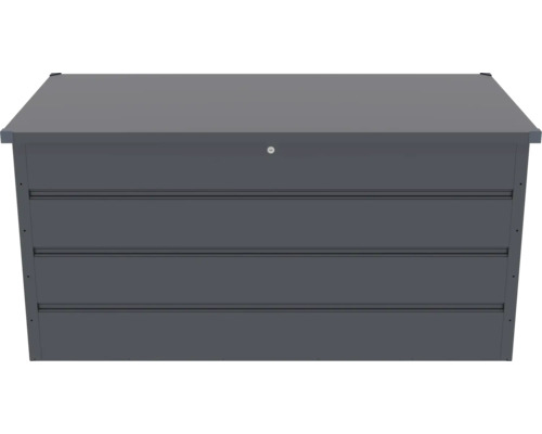 Záhradný box na podušky kovový Rojaplast MAX F 1072 l 170 x 85 x 82 cm tmavosivý Kovový úložný box