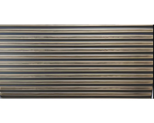 Stenový akustický 3D panel antracit/gold XL 100x50 cm Zatvorená žalúzia na dekoráciu okien
