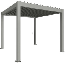 Hliníková pergola s lamelovou strechou a kľukovým mechanizmom
