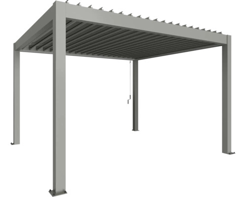 Pergola biohort 4x3,5 404,5 x 367,5 cm Metalíza sivý kremeň