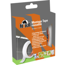 Roxolid obojstranná montážna páska opakovane použiteľná, 24 mm x 1,5 m, balenie