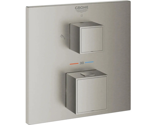 Podomietková termostatická sprchová batéria GROHE Grohtherm Cube hard graphite 24154AL0