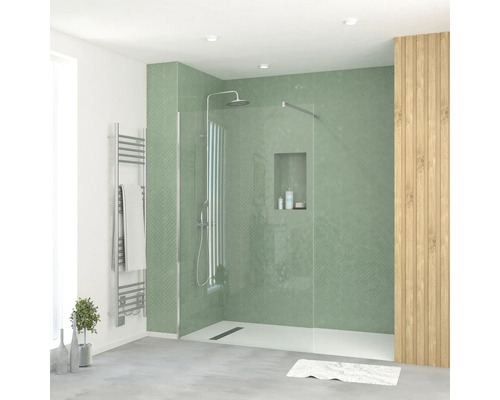 Walk In Aurlane 120 cm farba rámu chróm dekor skla číre sklo
