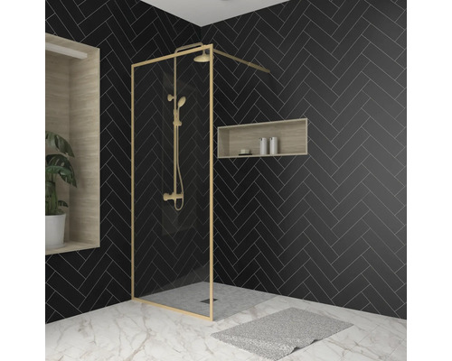 Walk In Aurlane Golden Edge 90 cm farba rámu zlato dekor skla číre sklo