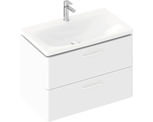 Skrinka pod umývadlo s dvomi zásuvkami a umývadlo s batériou