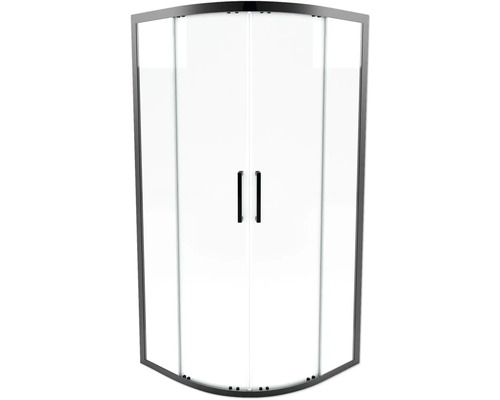 Rohová sprcha so sklenenými dverami a rukoväťami