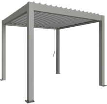 Voľne stojaca pergola s lamelovou strechou pre záhradu