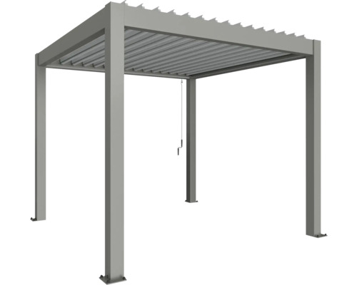 Voľne stojaca pergola s lamelovou strechou pre záhradu