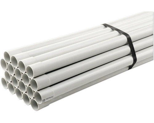 Balík sivých plastových rúrok