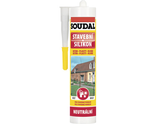 Soudal stavebný silikón, vhodný pre betón, plasty a hliník