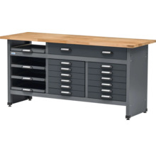 Pracovný stôl so zásuvkami a úložnými priehradkami