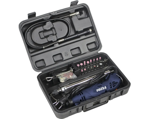 Multifunkčná súprava nástrojov v otvorenom kufríku s príslušenstvom