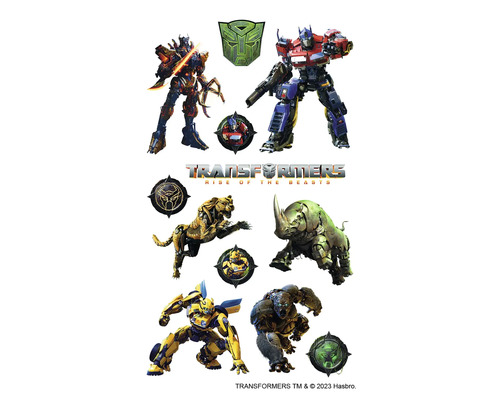 Hárok nálepiek s motívmi Transformers