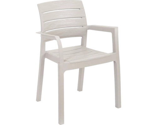 Plastová záhradná stolička s opierkami na ruky