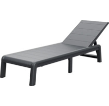 Plastové ležadlo s nastaviteľným operadlom na vonkajšie použitie