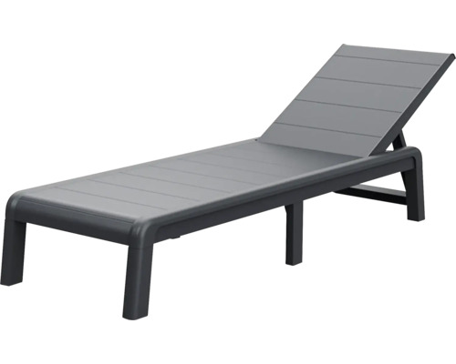 Plastové ležadlo s nastaviteľným operadlom na vonkajšie použitie