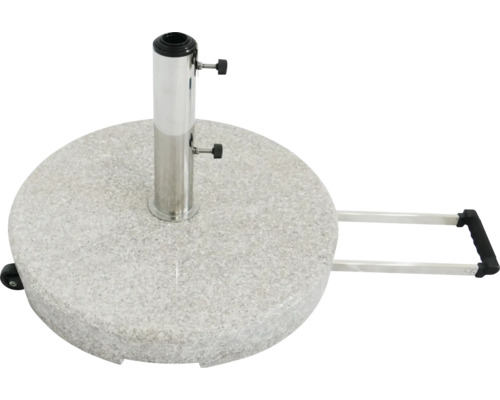 Žulový stojan na slnečník s kolieskami a rúčkou