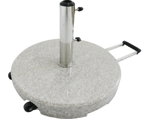 Žulový stojan na slnečník s kolieskami a rukoväťou