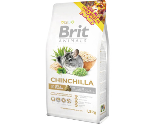 Krmivo pre činčily Brit Animals Chinchila Complete 1,5 kg Krmivo pre činčily Brit Animals, 1,5 kilogramové balenie