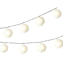 Svetelná reťaz s guľovitými lampášmi