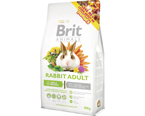 Krmivo pre králiky Brit Animals Rabbit Adult Complete 300 g