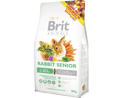Krmivo pre králiky Brit Animals Rabbit Senior Complete 300 g Brit Animals Rabbit Senior suché krmivo pre staršie králiky, 300 gramov