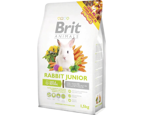 Krmivo pre králiky Brit Animals Rabbit Junior Complete 1,5 kg