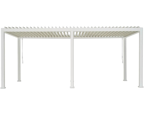 Biela pergola do záhrady