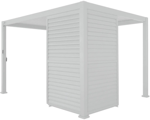 Pergola s lamelovou stenou pre záhradu