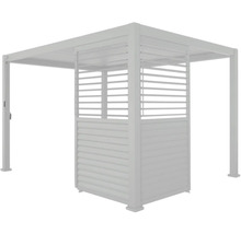 Pergola s lamelovou stenou