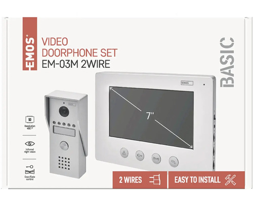 Sada videovrátnika EMOS EM-03M s dvoma drôtmi