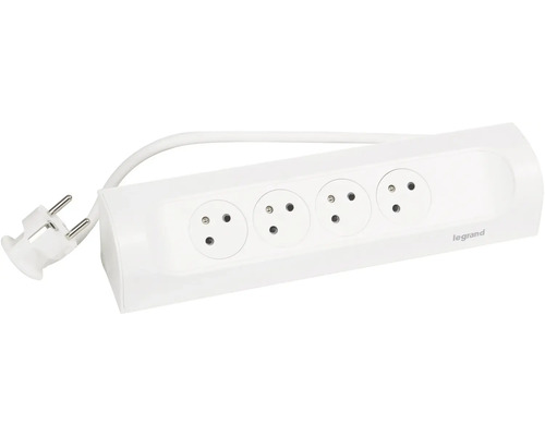 Predlžovací prívod Legrand so štyrmi zásuvkami a zástrčkou