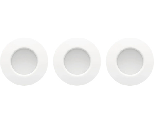 Tri okrúhle vstavané bodové svietidlá