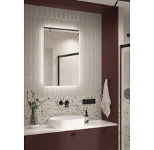 LED zrkadlo do kúpeľne s osvetlením Cordia GLAM LINE s reproduktorom pohybovým senzorom a zástrčkou 90 x 60 cm IP 44