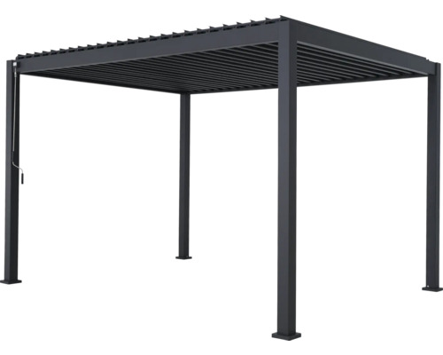 Voľne stojaca pergola s lamelovou strechou na zastrešenie terasy