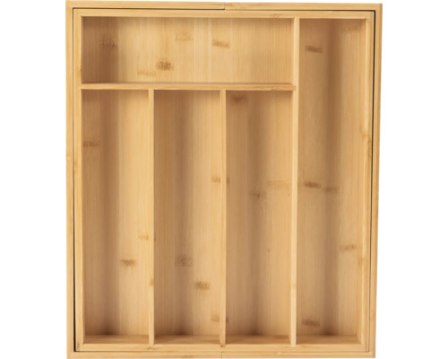 Bambusová vložka do zásuvky na príbory s niekoľkými priehradkami