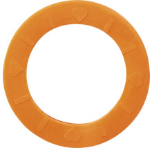 Oranžový tesniaci krúžok so symbolmi srdca a pomlčkami