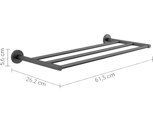 Držiak na uteráky s tromi tyčami a rozmermi
